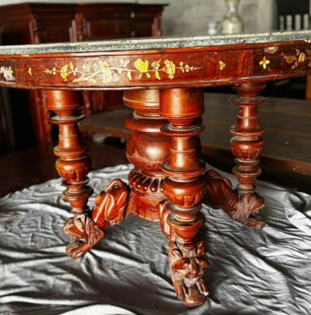 Bàn Tròn Mặt Đá Chân Sư Tử Hàng Giá Rẻ Sưu Tầm 