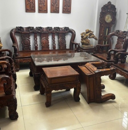 Bộ Bàn Ghế Gỗ Cẩm Lai Tay 14 - Thu Mua Bàn Ghế Cẩm Lai Tay 14 