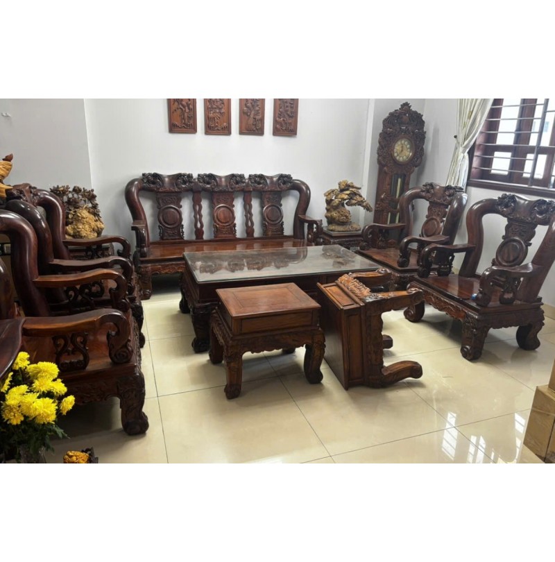 Bộ Bàn Ghế Gỗ Cẩm Lai Tay 14 - Thu Mua Bàn Ghế Cẩm Lai Tay 14 