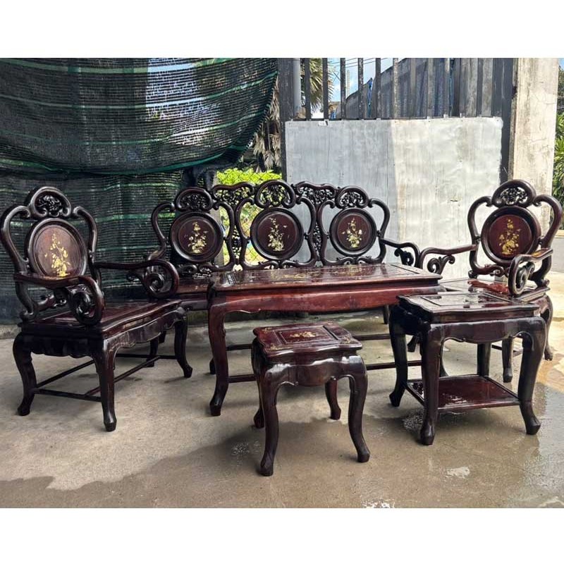 Bộ Bàn Ghế Guộc Nho Gỗ Gụ