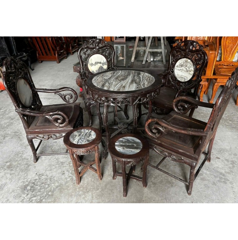 Bộ Bàn Ghế Guộc Nho Gỗ Trắc: Đẳng Cấp Sang Trọng, Giá Rẻ